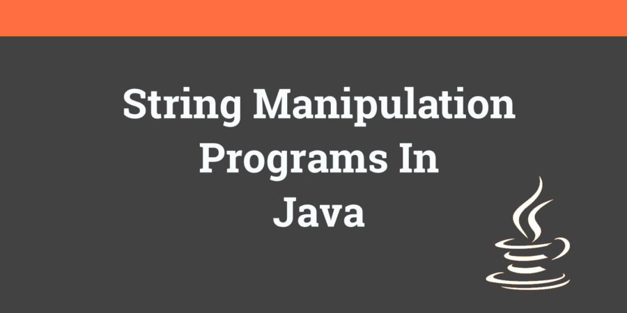 String Manipulation In Java Example Programs